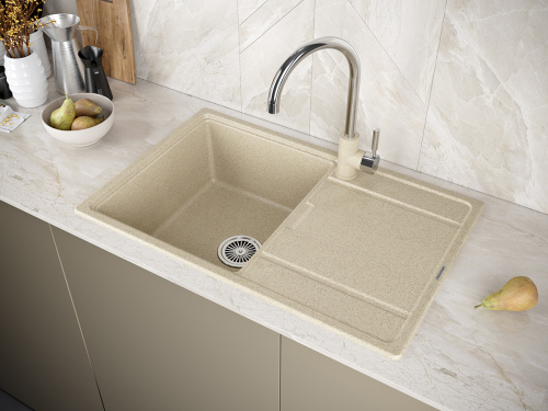 Кухонная мойка Paulmark FLUGEN 50-780 PM217850-BE 80х50 цвет бежевый - фото 3